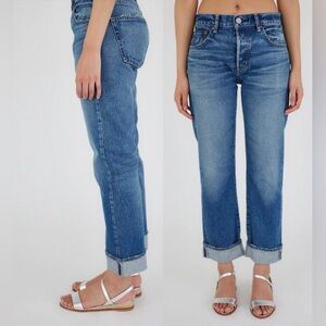 Moussy Vintage Foxwood Straight in Blue